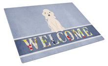 Load image into Gallery viewer, Bedlington Terrier Sandy Welcome Glass Cutting Boards – Durable, Decorative Kitchen Art Large BB5672LCB