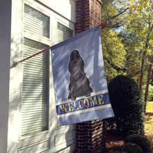 Load image into Gallery viewer, Cocker Spaniel Black Welcome Flag Canvas House Size BB5673CHF