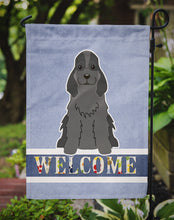 Load image into Gallery viewer, Cocker Spaniel Black Welcome Garden Flag - Outdoor Decorative Yard Flag BB5673GF