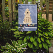 Load image into Gallery viewer, Cocker Spaniel Buff Welcome Garden Flag - Outdoor Decorative Yard Flag BB5675GF