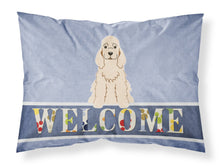 Load image into Gallery viewer, Cocker Spaniel Buff Welcome Fabric Standard Pillowcase – Artistic Decorative Front, White Back BB5675PILLOWCASE
