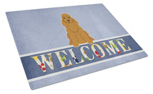 Load image into Gallery viewer, Cocker Spaniel Red Welcome Glass Cutting Boards – Durable, Decorative Kitchen Art Large BB5676LCB