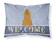 Load image into Gallery viewer, Cocker Spaniel Red Welcome Fabric Standard Pillowcase – Artistic Decorative Front, White Back BB5676PILLOWCASE