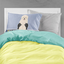 Load image into Gallery viewer, Old English Sheepdog Welcome Fabric Standard Pillowcase – Artistic Decorative Front, White Back BB5677PILLOWCASE