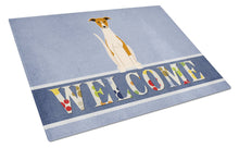 Load image into Gallery viewer, Whippet Welcome Glass Cutting Boards – Durable, Decorative Kitchen Art Large BB5680LCB