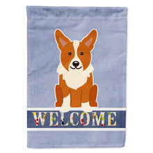 Load image into Gallery viewer, Corgi Welcome Flag Canvas House Size BB5681CHF