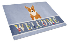Load image into Gallery viewer, Corgi Welcome Glass Cutting Boards – Durable, Decorative Kitchen Art Large BB5681LCB