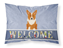 Load image into Gallery viewer, Corgi Welcome Fabric Standard Pillowcase – Artistic Decorative Front, White Back BB5681PILLOWCASE