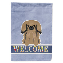 Load image into Gallery viewer, Pekingnese Tan Welcome Flag Canvas House Size BB5683CHF
