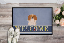 Load image into Gallery viewer, Pekingnese Red White Welcome Doormat - 18x27 Decorative Floor Mat – Indoor/Outdoor Rug with Artistic Flair BB5684MAT
