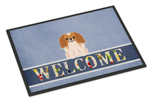 Load image into Gallery viewer, Pekingnese Red White Welcome Doormat - 18x27 Decorative Floor Mat – Indoor/Outdoor Rug with Artistic Flair BB5684MAT