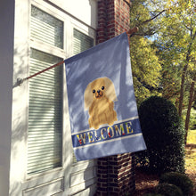 Load image into Gallery viewer, Pekingnese Fawn Sable Welcome Flag Canvas House Size BB5685CHF