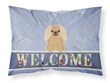Load image into Gallery viewer, Pekingnese Fawn Sable Welcome Fabric Standard Pillowcase – Artistic Decorative Front, White Back BB5685PILLOWCASE