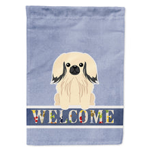 Load image into Gallery viewer, Pekingnese Cream Welcome Flag Canvas House Size BB5687CHF