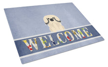 Load image into Gallery viewer, Pekingnese Cream Welcome Glass Cutting Boards – Durable, Decorative Kitchen Art Large BB5687LCB