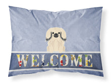 Load image into Gallery viewer, Pekingnese Cream Welcome Fabric Standard Pillowcase – Artistic Decorative Front, White Back BB5687PILLOWCASE