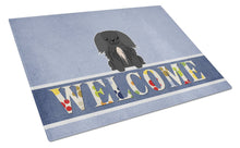 Load image into Gallery viewer, Pekingnese Black Welcome Glass Cutting Boards – Durable, Decorative Kitchen Art Large BB5688LCB
