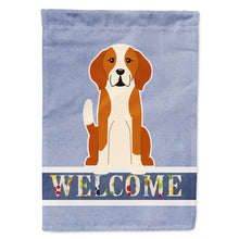 Load image into Gallery viewer, English Foxhound Welcome Flag Canvas House Size BB5691CHF