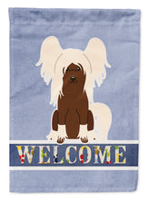 Load image into Gallery viewer, Chinese Crested Cream Welcome Garden Flag - Outdoor Decorative Yard Flag BB5694GF