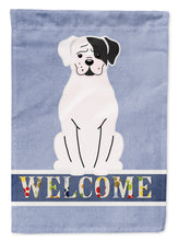 Load image into Gallery viewer, White Boxer Cooper Welcome Garden Flag - Outdoor Decorative Yard Flag BB5695GF