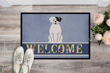 Load image into Gallery viewer, White Boxer Cooper Welcome Doormat - 18x27 Decorative Floor Mat – Indoor/Outdoor Rug with Artistic Flair BB5695MAT
