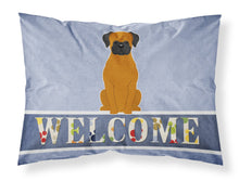 Load image into Gallery viewer, Fawn Boxer Welcome Fabric Standard Pillowcase – Artistic Decorative Front, White Back BB5696PILLOWCASE