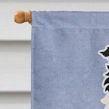 Load image into Gallery viewer, Border Collie Black White Welcome Flag Canvas House Size BB5699CHF