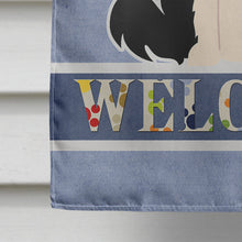 Load image into Gallery viewer, Border Collie Black White Welcome Flag Canvas House Size BB5699CHF