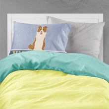 Load image into Gallery viewer, Border Collie Red White Welcome Fabric Standard Pillowcase – Artistic Decorative Front, White Back BB5700PILLOWCASE