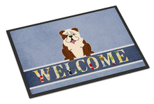 Load image into Gallery viewer, English Bulldog Brindle White Welcome Doormat - 18x27 Decorative Floor Mat – Indoor/Outdoor Rug with Artistic Flair BB5702MAT