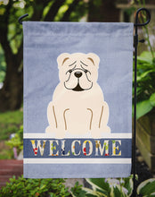 Load image into Gallery viewer, English Bulldog White Welcome Garden Flag - Outdoor Decorative Yard Flag BB5704GF