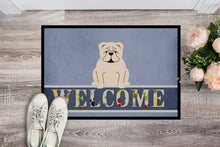 Load image into Gallery viewer, English Bulldog White Welcome Doormat - 18x27 Decorative Floor Mat – Indoor/Outdoor Rug with Artistic Flair BB5704MAT