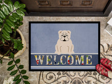 Load image into Gallery viewer, English Bulldog White Welcome Doormat - 18x27 Decorative Floor Mat – Indoor/Outdoor Rug with Artistic Flair BB5704MAT