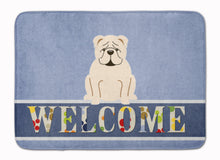 Load image into Gallery viewer, English Bulldog White Welcome Machine Washable Memory Foam Mat BB5704RUG