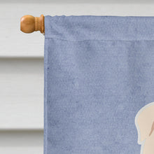 Load image into Gallery viewer, English Bulldog Fawn White Welcome Flag Canvas House Size BB5706CHF