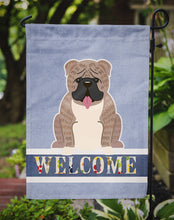 Load image into Gallery viewer, English Bulldog Grey Brindle  Welcome Garden Flag - Outdoor Decorative Yard Flag BB5707GF