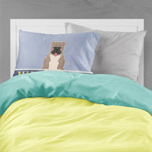 Load image into Gallery viewer, English Bulldog Grey Brindle  Welcome Fabric Standard Pillowcase – Artistic Decorative Front, White Back BB5707PILLOWCASE