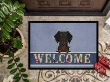 Load image into Gallery viewer, Wire Haired Dachshund Black Tan Welcome Doormat - 18x27 Decorative Floor Mat – Indoor/Outdoor Rug with Artistic Flair BB5708MAT
