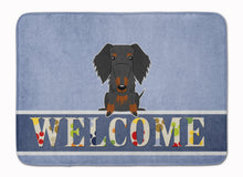 Load image into Gallery viewer, Wire Haired Dachshund Black Tan Welcome Machine Washable Memory Foam Mat BB5708RUG