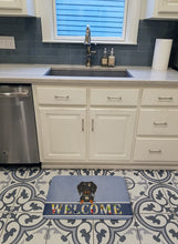 Load image into Gallery viewer, Wire Haired Dachshund Dapple Welcome Machine Washable Memory Foam Mat BB5709RUG
