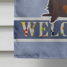 Load image into Gallery viewer, Wire Haired Dachshund Chocolate Welcome Flag Canvas House Size BB5710CHF