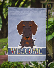 Load image into Gallery viewer, Wire Haired Dachshund Chocolate Welcome Garden Flag - Outdoor Decorative Yard Flag BB5710GF