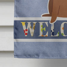 Load image into Gallery viewer, Dachshund Red Brown Welcome Flag Canvas House Size BB5711CHF
