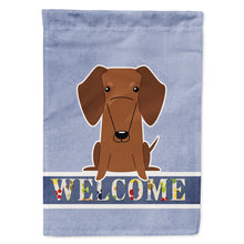 Load image into Gallery viewer, Dachshund Red Brown Welcome Flag Canvas House Size BB5711CHF