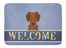 Load image into Gallery viewer, Dachshund Red Brown Welcome Machine Washable Memory Foam Mat BB5711RUG