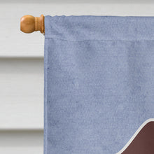 Load image into Gallery viewer, Dachshund Chocolate Welcome Flag Canvas House Size BB5712CHF