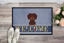 Load image into Gallery viewer, Dachshund Chocolate Welcome Doormat - 18x27 Decorative Floor Mat – Indoor/Outdoor Rug with Artistic Flair BB5712MAT
