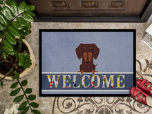 Load image into Gallery viewer, Dachshund Chocolate Welcome Doormat - 18x27 Decorative Floor Mat – Indoor/Outdoor Rug with Artistic Flair BB5712MAT