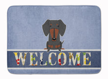 Load image into Gallery viewer, Dachshund Black Tan Welcome Machine Washable Memory Foam Mat BB5713RUG