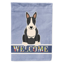 Load image into Gallery viewer, Bull Terrier Black White Welcome Flag Canvas House Size BB5714CHF